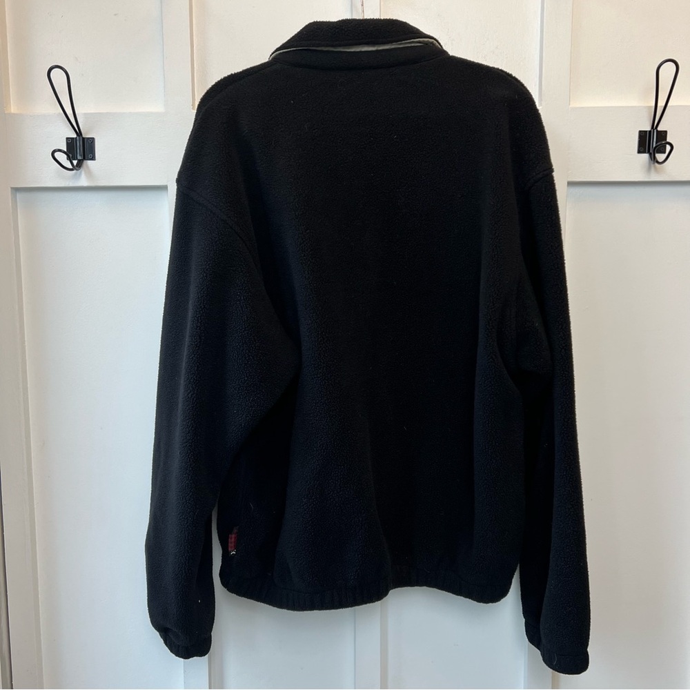 Woolrich Men's Fleece Jacket Full Zip Black Polartec Size Large Outdoor Gorpcore - Picture 8 of 10